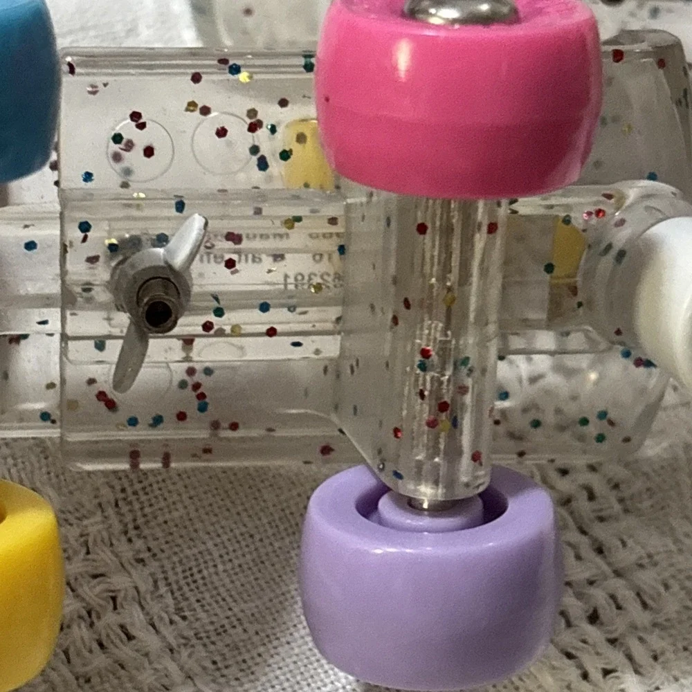 Build A Bear Sparkle Roller Skates Rainbow Pastel Glitter Shoes
